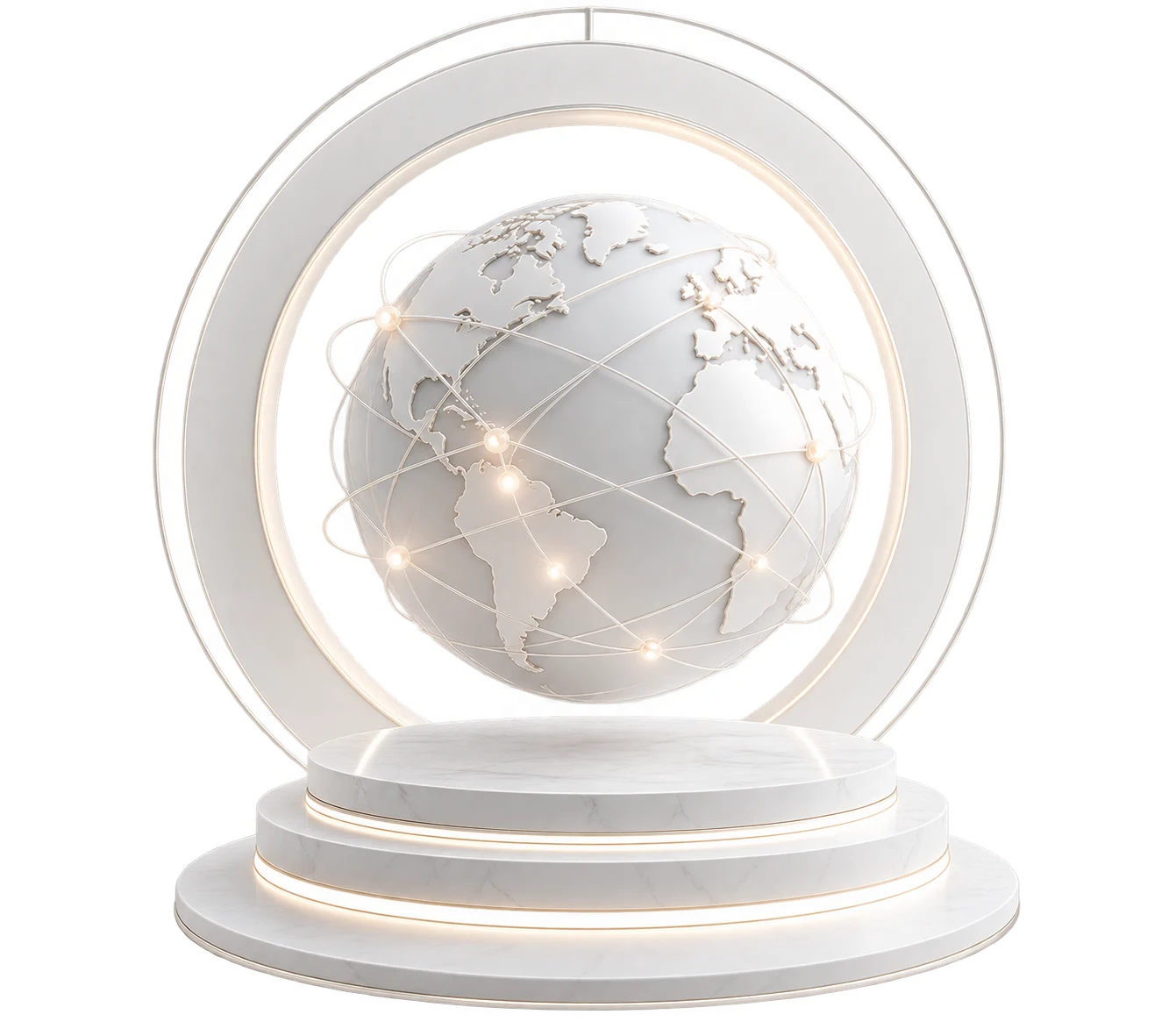 Global network globe