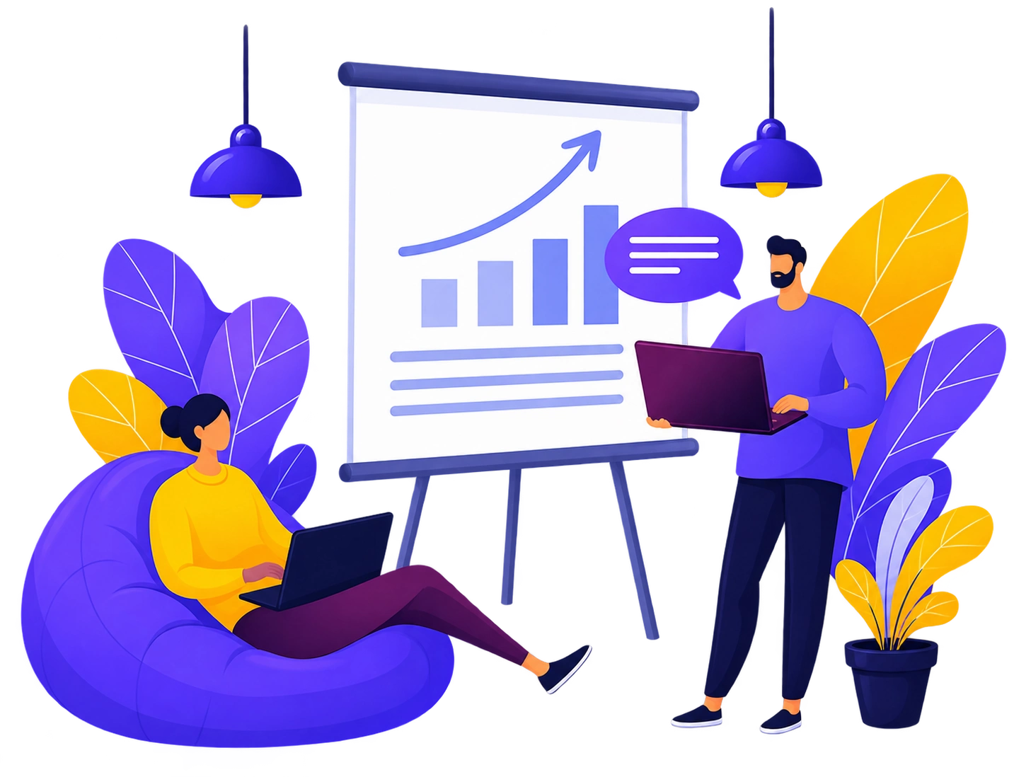 OrisnaTech digital marketing team illustration